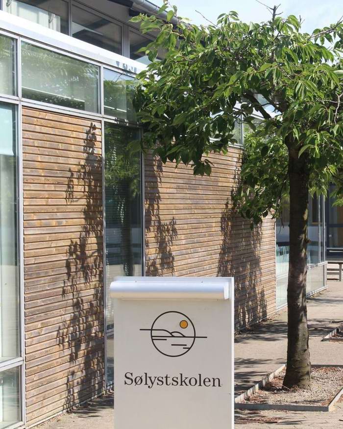 Træer i skolegården på Sølystskolen